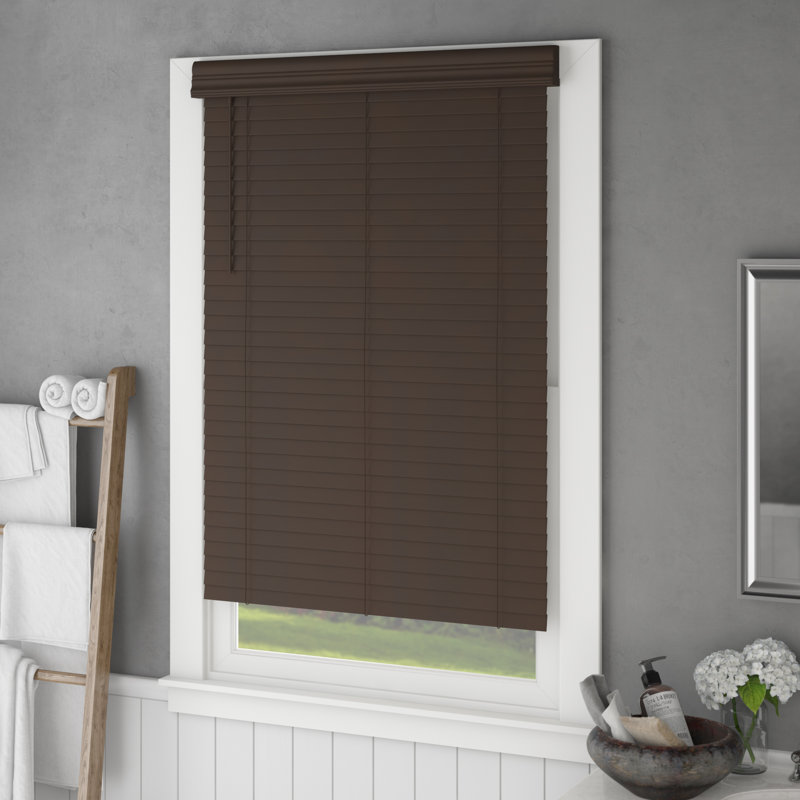 Symple Stuff Deluxe Cordless Faux Wood Room Darkening Blind & Reviews Wayfair